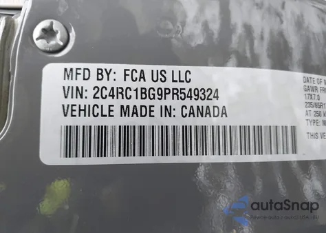 2023 Chrysler Pacifica Touring L z USA, uszkodzony, nr VIN 2C4RC1BG9PR549324